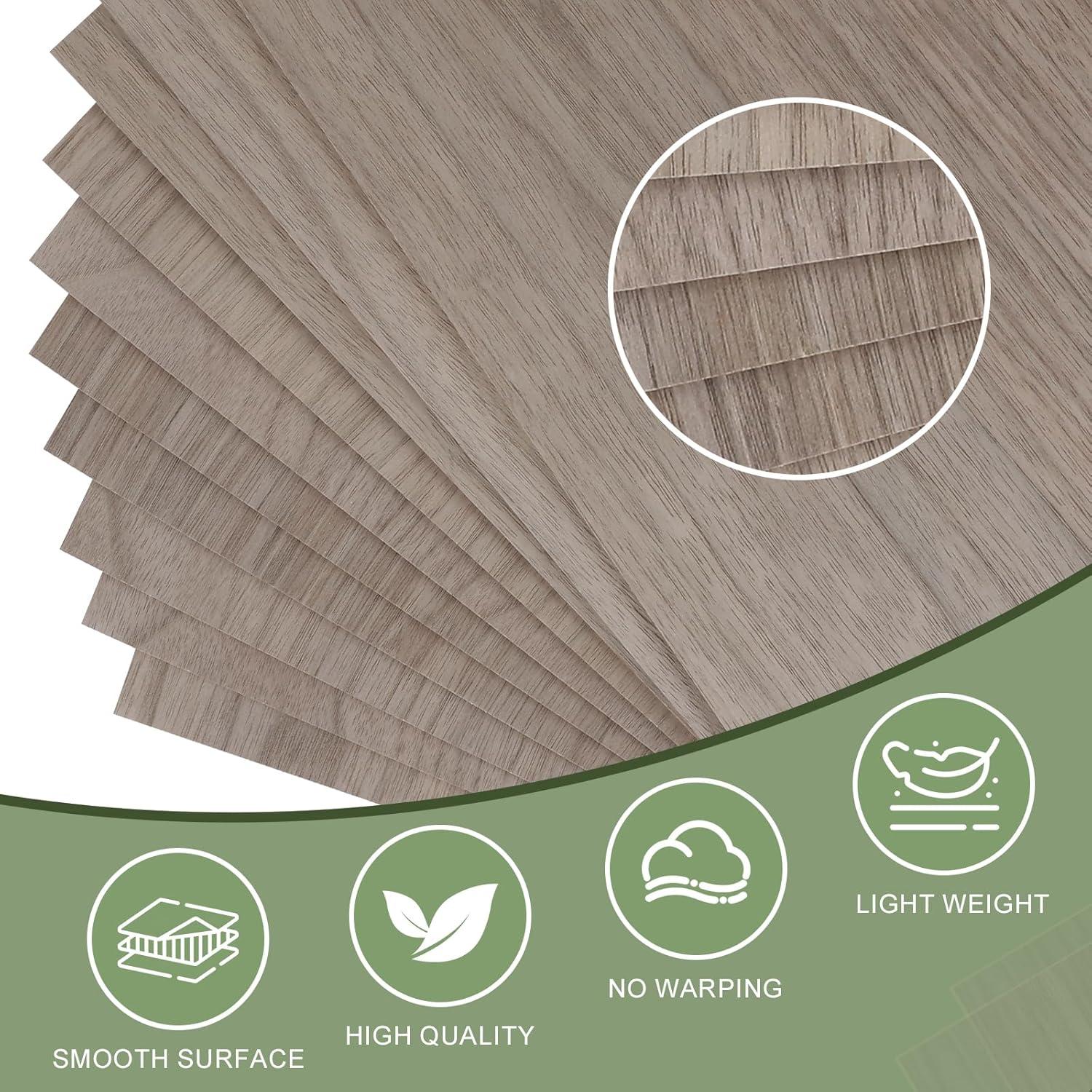 image12 Pack Basswood Sheets 18x12x12 Inch for CraftsUnfinished Wood for Laser Cutting amp EngravingWood BuriningPlywood for Architectural ModelsWalnut 8 p