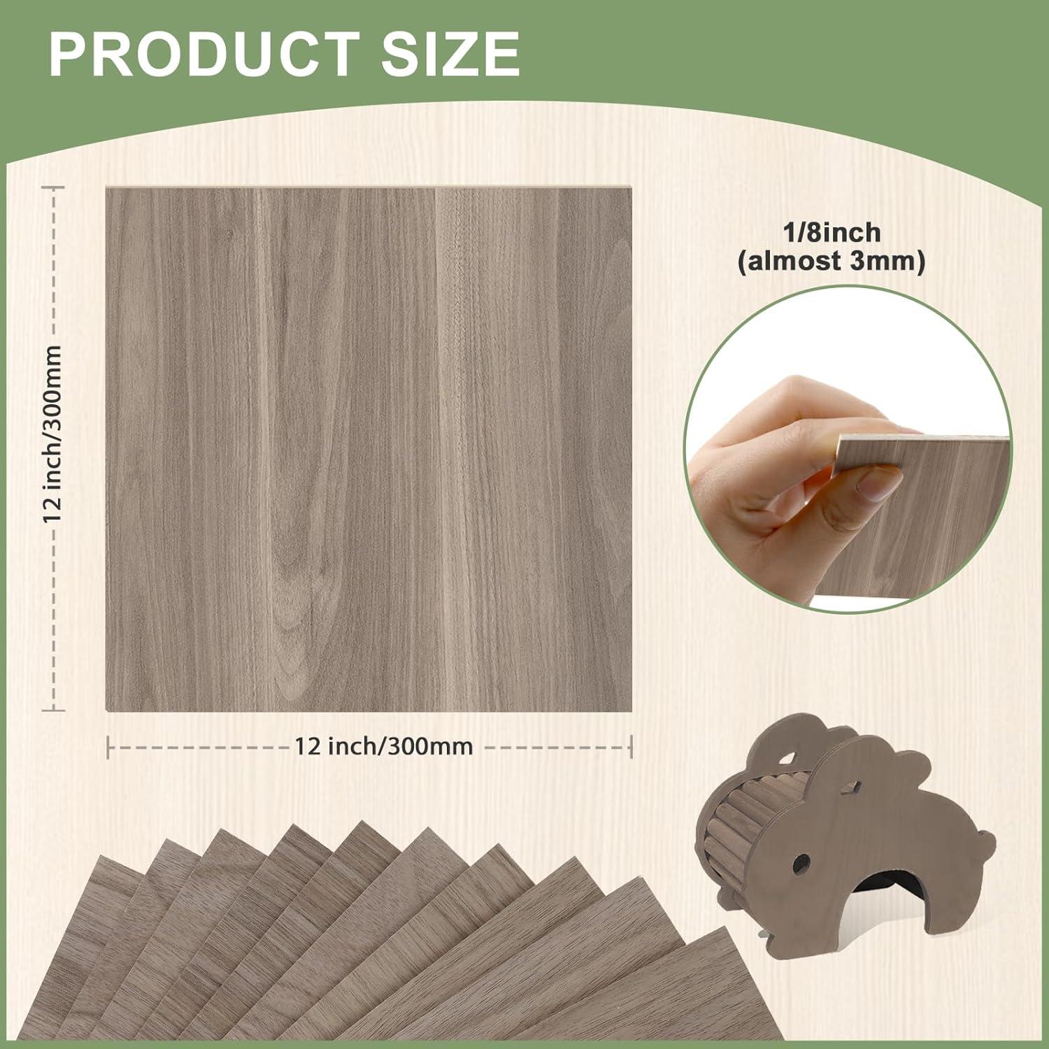 image12 Pack Basswood Sheets 18x12x12 Inch for CraftsUnfinished Wood for Laser Cutting amp EngravingWood BuriningPlywood for Architectural ModelsWalnut 8 p