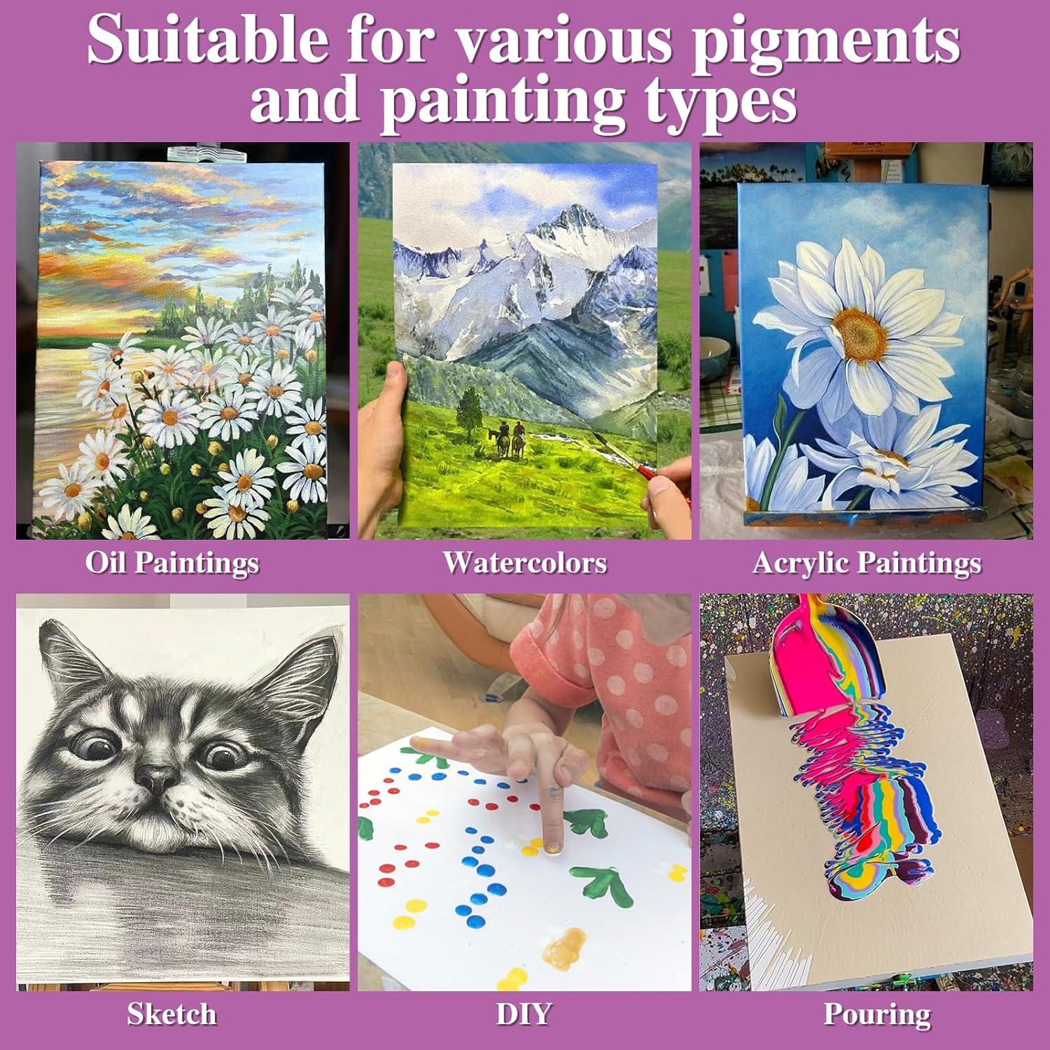 image14 Packs Stretched Canvas for Painting MultiSize 12x16 10x12 8x10 5x7 8x8 6x6 4x4 2 of Each Primed Blank Canvas for Oil Acrylic Paintfor Beginner Artist14Pack Canvas