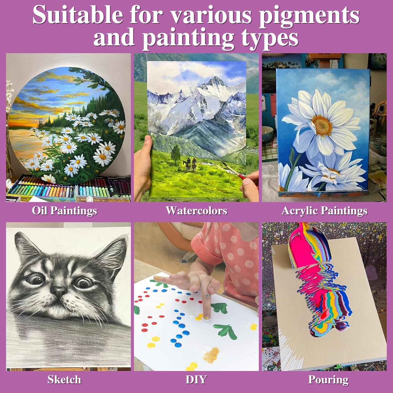 image14 Packs Stretched Canvas for Painting MultiSize 12x16 10x12 8x10 5x7 8x8 6x6 4x4 2 of Each Primed Blank Canvas for Oil Acrylic Paintfor Beginner Artist21Pack Canvas