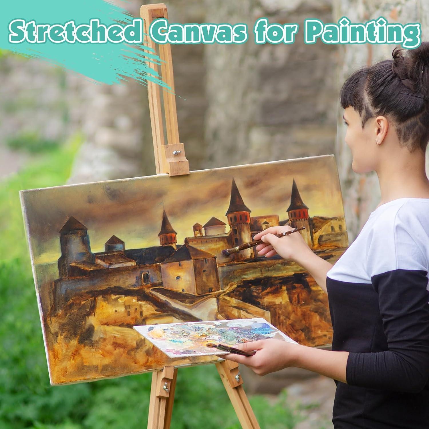 image20 Pack Canvases for Painting with 8x10 Painting Canvas for Oil amp Acrylic Paint10x20in10Pack
