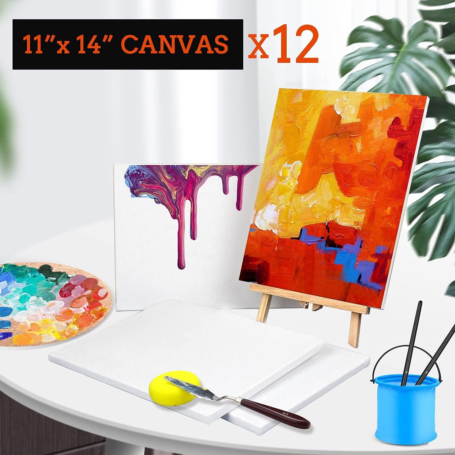 image20 Pack Canvases for Painting with 8x10 Painting Canvas for Oil amp Acrylic Paint11x14in12Pack