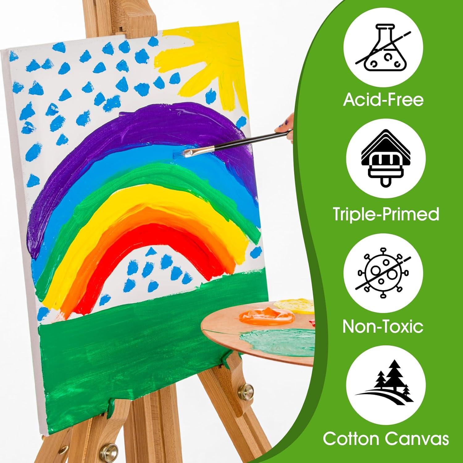 image20 Pack Canvases for Painting with 8x10 Painting Canvas for Oil amp Acrylic PaintMultisize 20 Pack
