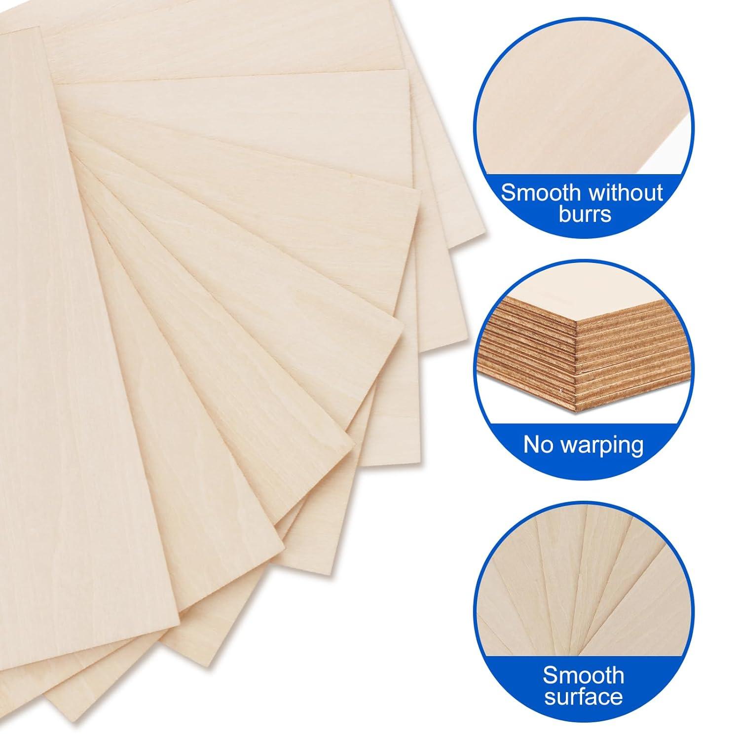 image24Pack Basswood Sheets 4x6x116 Inch Basswood for Laser Cutting amp Engraving Thin Plywood Wood Sheets Unfinished Wood for Crafts DIY Architectural Models Wood Burning and PaintingBasswood 18 Packs