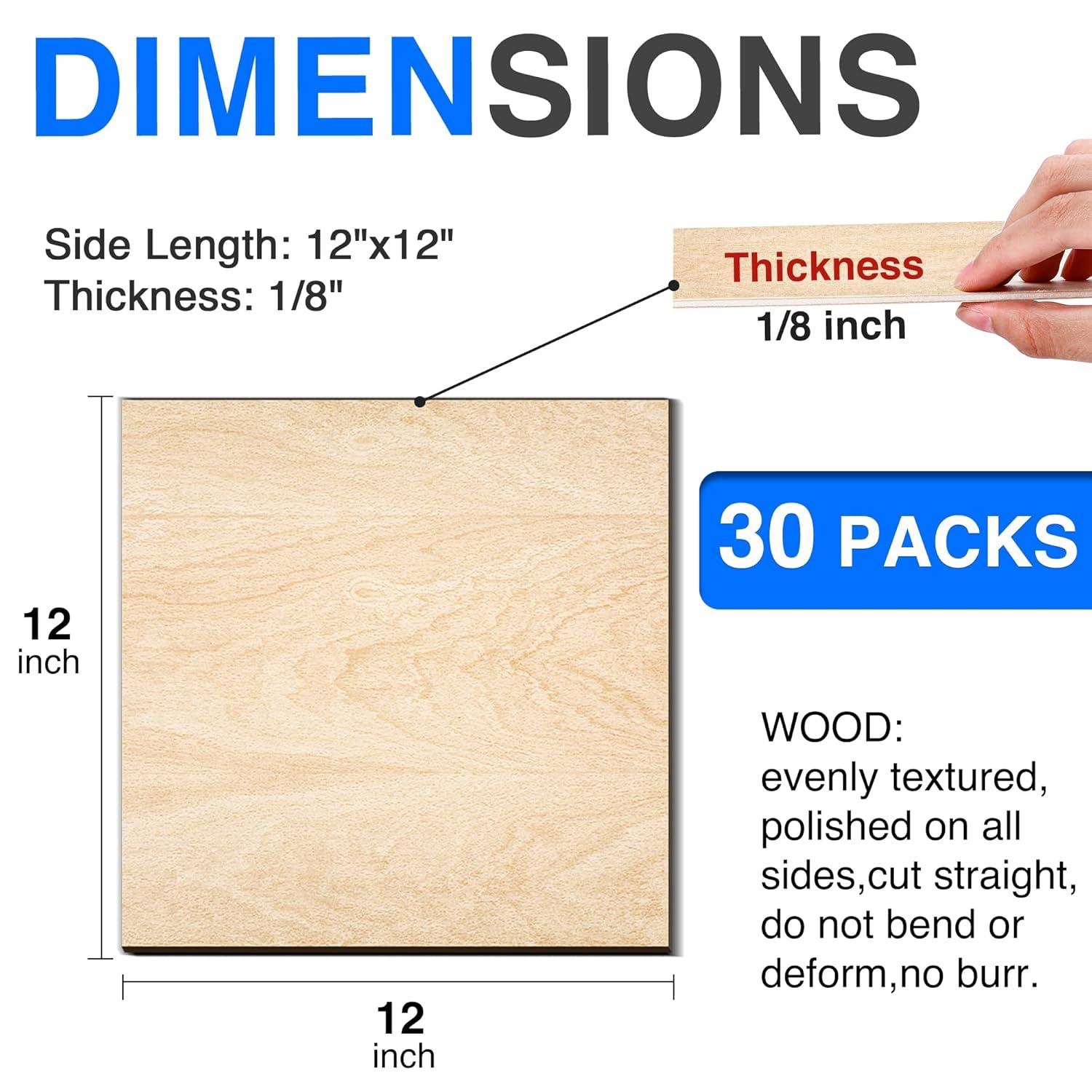 image24Pack Basswood Sheets 4x6x116 Inch Basswood for Laser Cutting amp Engraving Thin Plywood Wood Sheets Unfinished Wood for Crafts DIY Architectural Models Wood Burning and PaintingBasswood 30 Packs