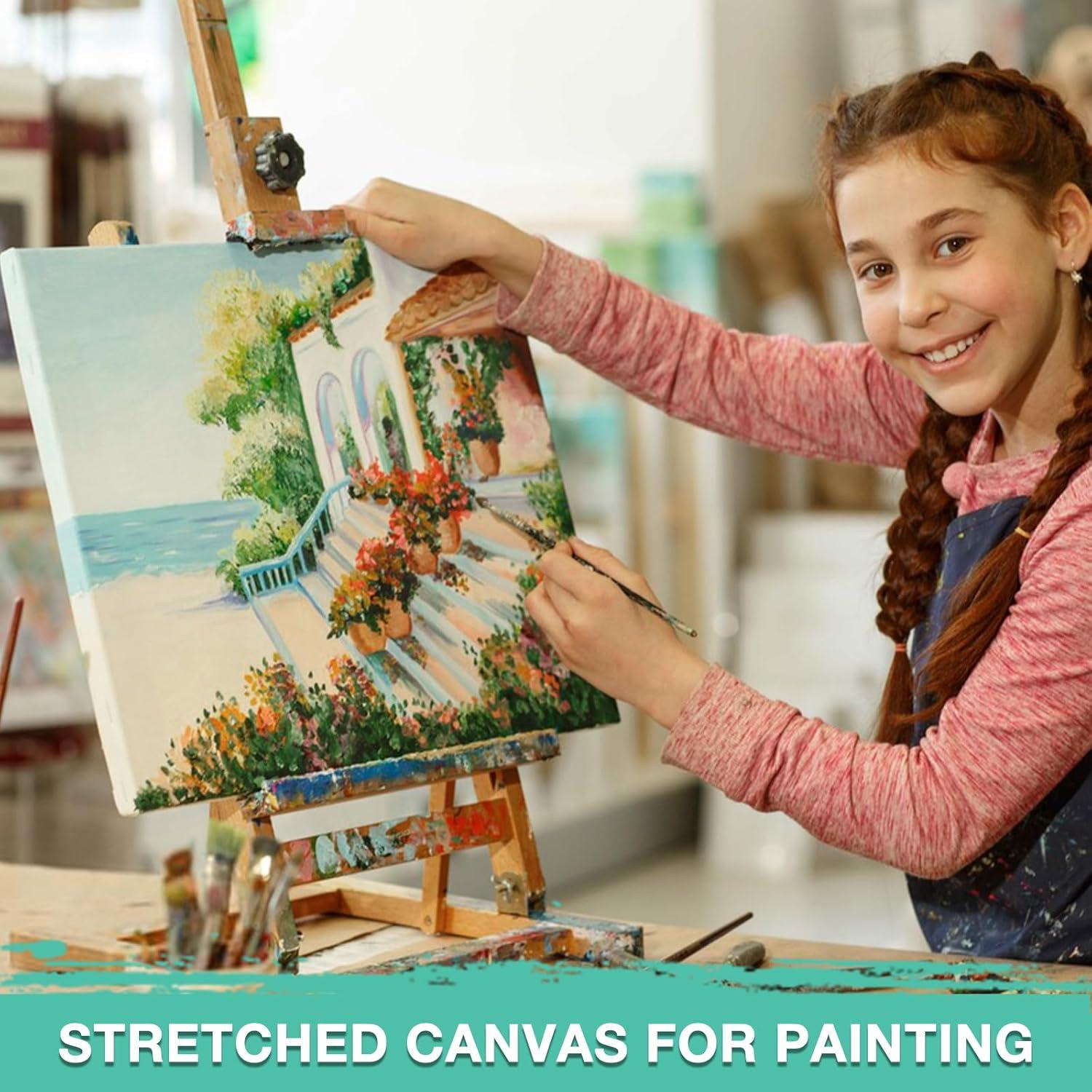 image3 Pack Canvases for Painting with Multi Pack 11x14 5x7 8x10 Painting Canvas for Oil amp Acrylic Paint10 Packs 1Size8x8