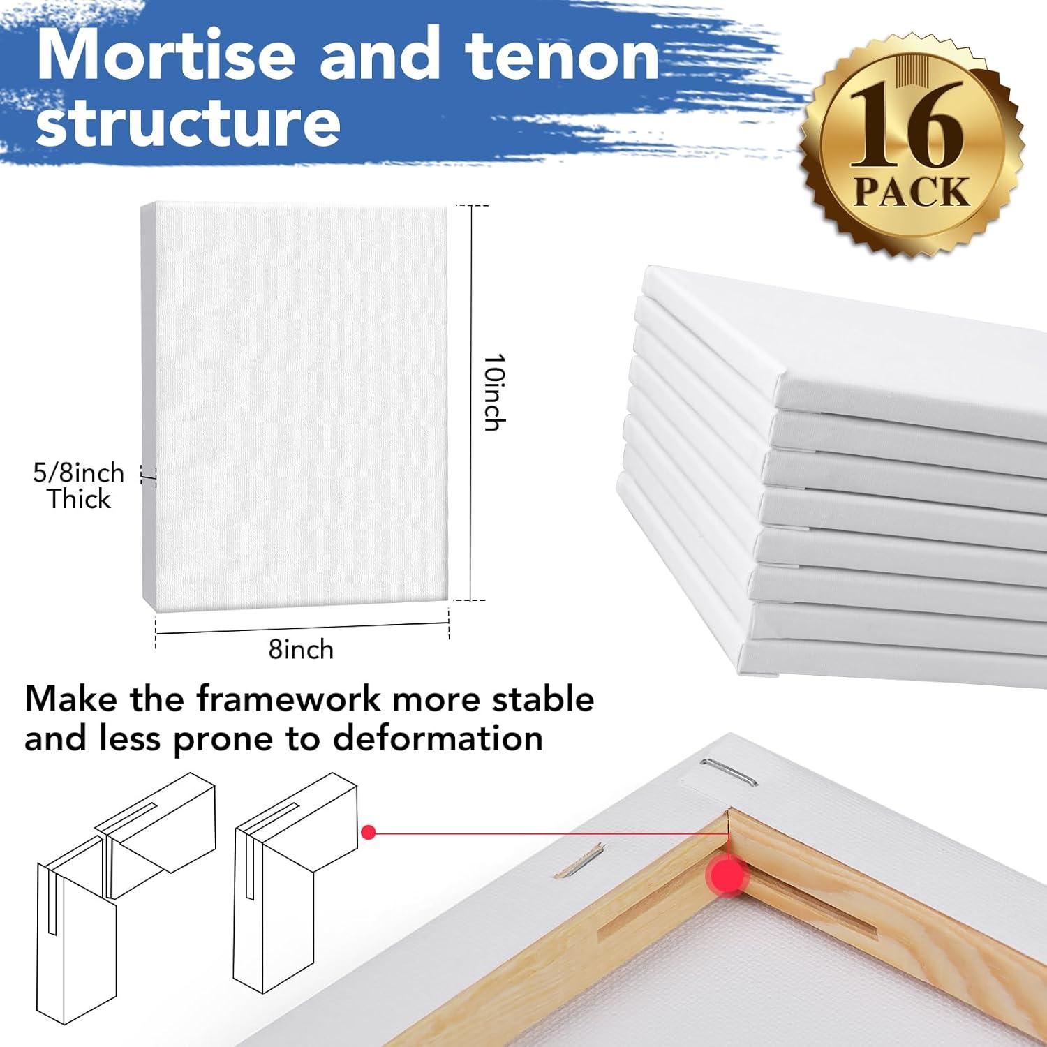 image3 Pack Canvases for Painting with Multi Pack 11x14 5x7 8x10 Painting Canvas for Oil amp Acrylic Paint16 Packs1Sizes 810in