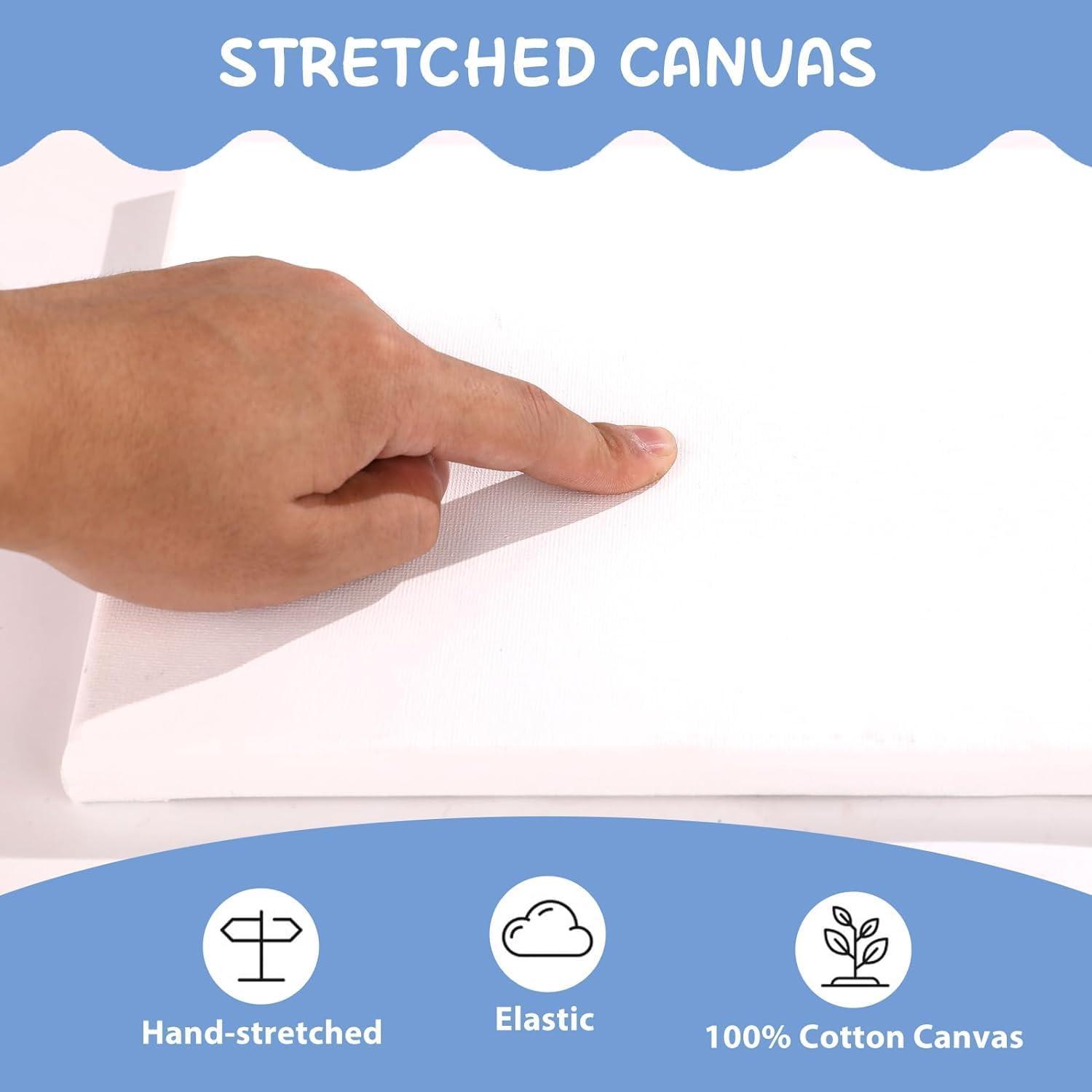 image3 Pack Canvases for Painting with Multi Pack 11x14 5x7 8x10 Painting Canvas for Oil amp Acrylic Paint16 Packs1Sizes 810in