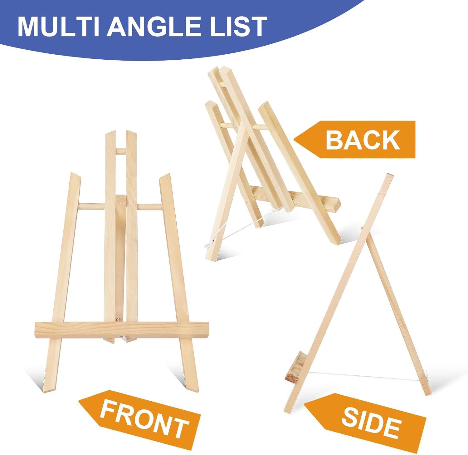 imageESRICH 2 Pack 118 Wood EaselsTabletop Easel for PaintingPainting Party Displaying Canvases Kids Student Table School Desktop Portable Canvas Photo Picture Sign Holder1188P