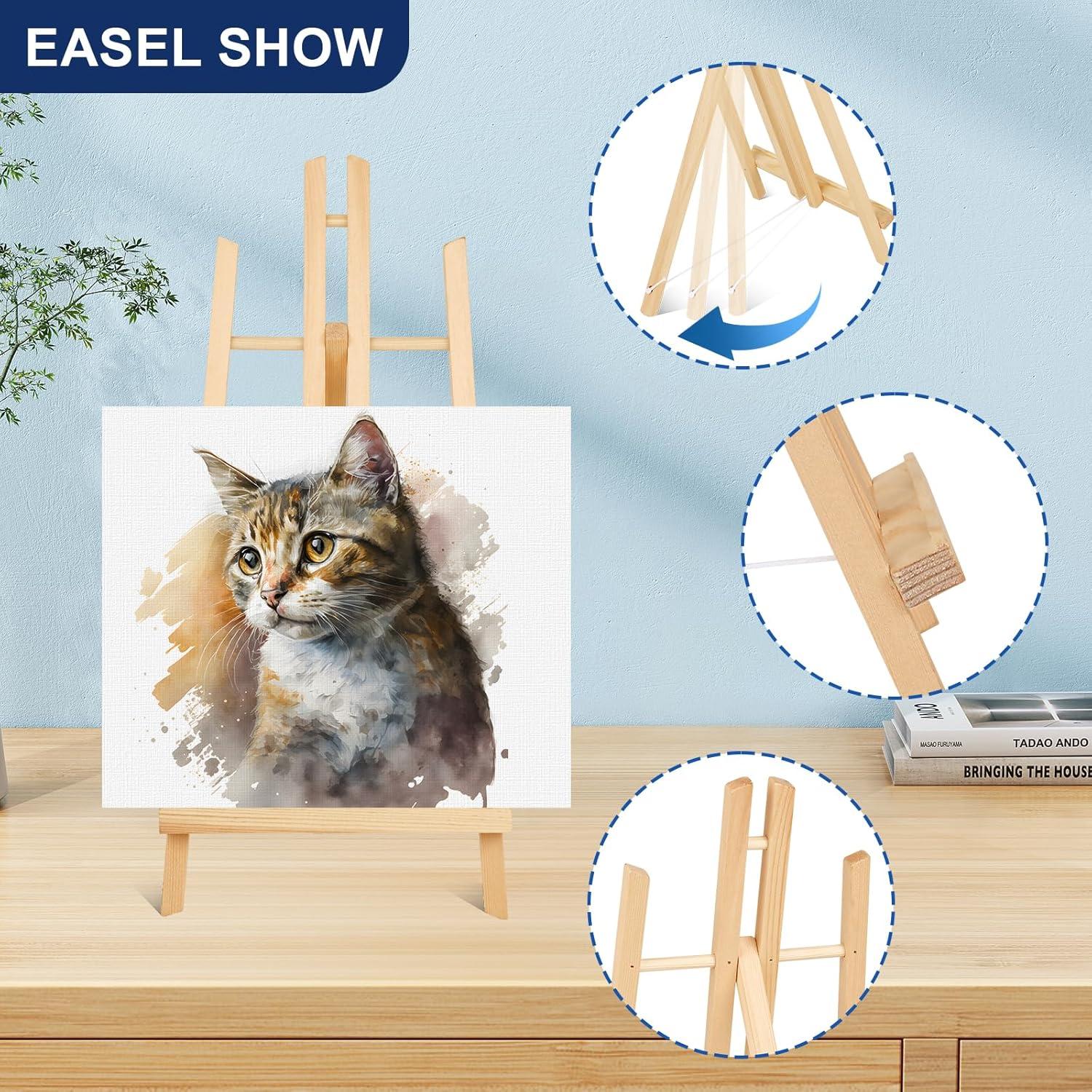 imageESRICH 2pcs 17 Inch Tabletop Easels Easel Stand for PaintingTripod Painting Party Easel Kids Student Desktop Easel for PaintingPaint Easel for Canvas Paint15