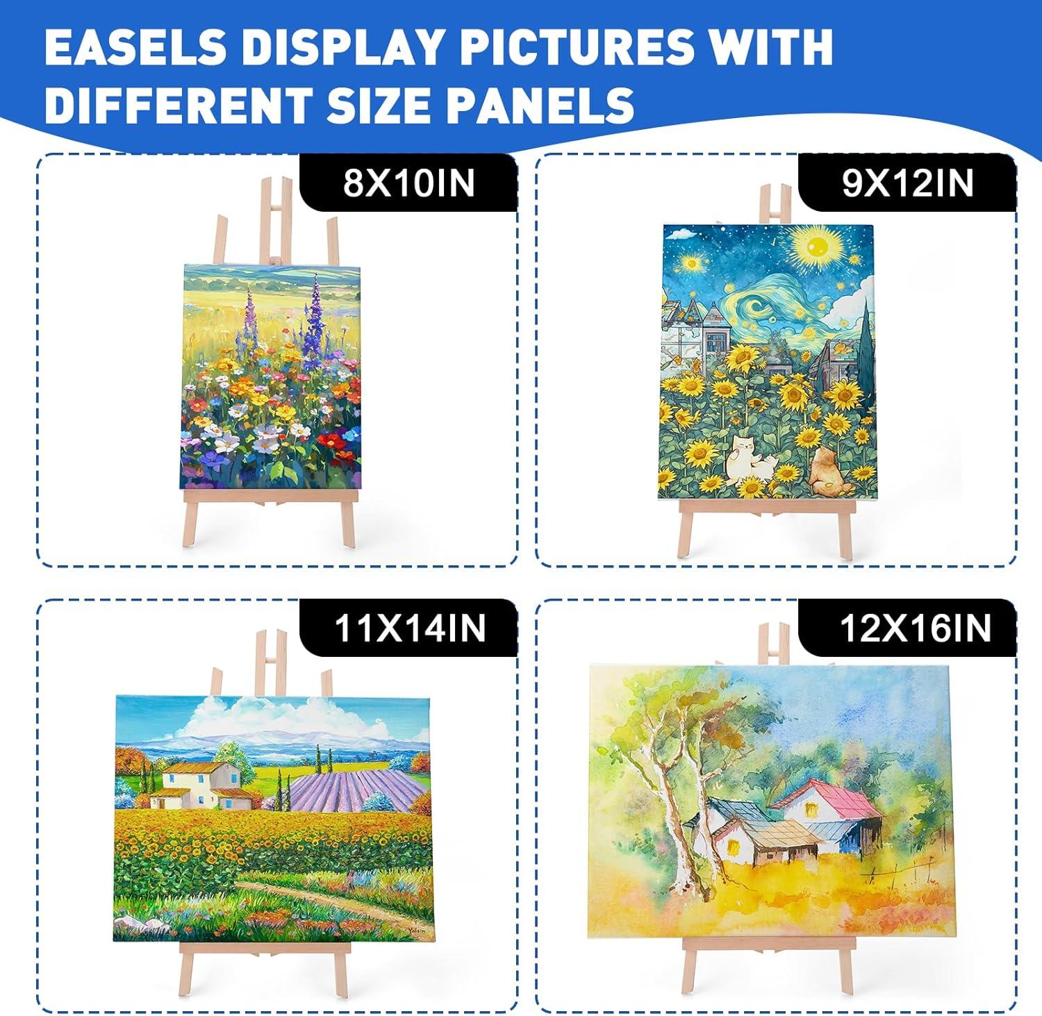 imageESRICH 2pcs 17 Inch Tabletop Easels Easel Stand for PaintingTripod Painting Party Easel Kids Student Desktop Easel for PaintingPaint Easel for Canvas Paint15