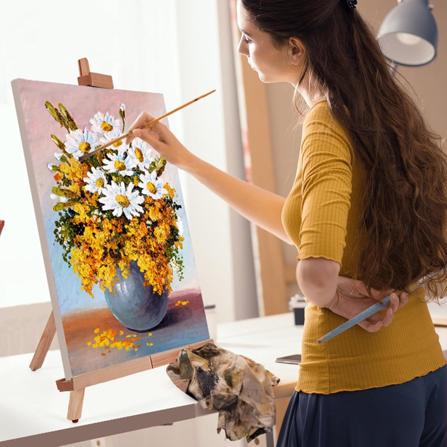 imageESRICH 3 Pack Easels for PaintingTabletop Easel AType Adjustable Table Easels for Painting Holds Highest to 21 Canvas Portable SuitablePaint Easel for Artists Beginners Students3