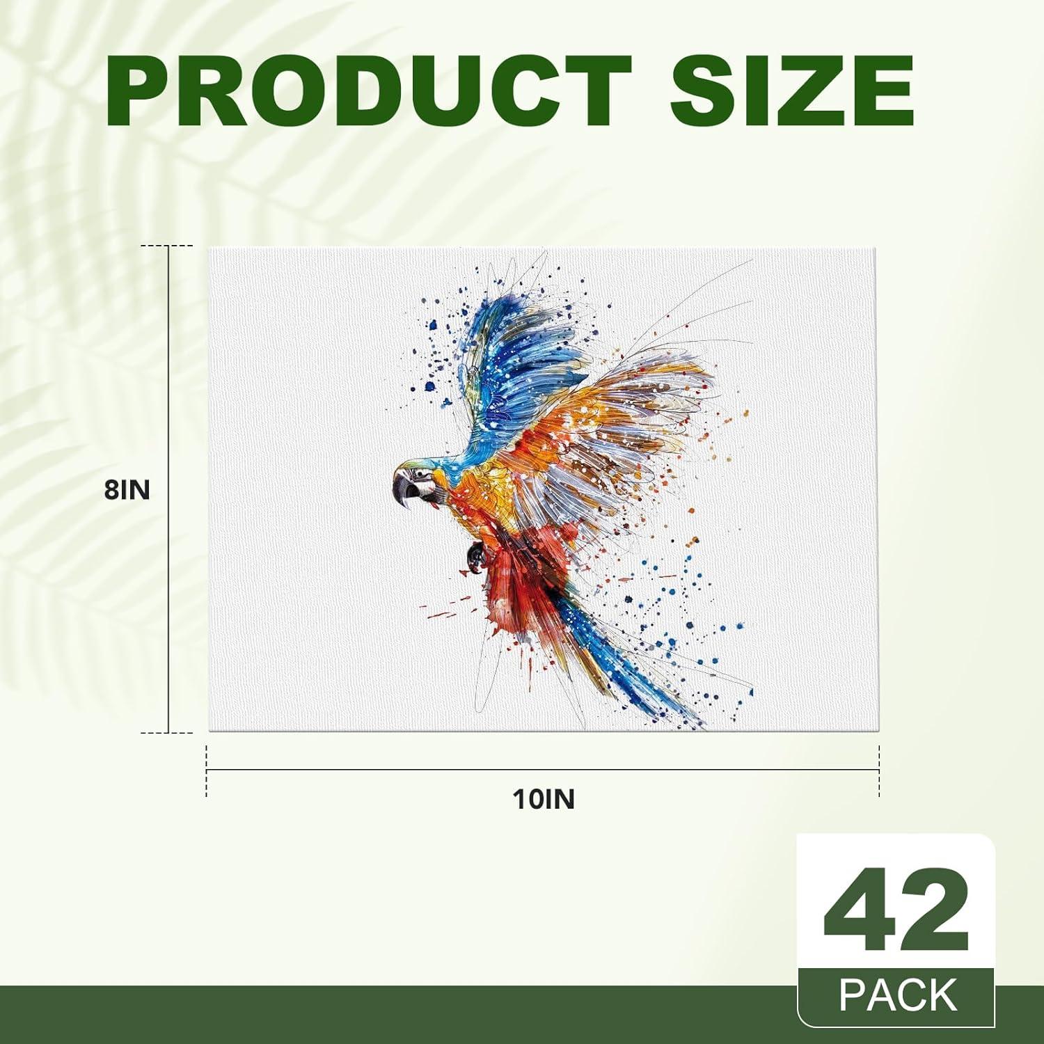 imageESRICH 3x3IN Small Canvases for Painting 32 Pack Mini Canvas Boards Cotton Painting Canvas Primed Acid Free Mini Blank Canvas Panels for Oil PaintWatercolorAcrylic PaintGouacheampTempera8x10in 42pack