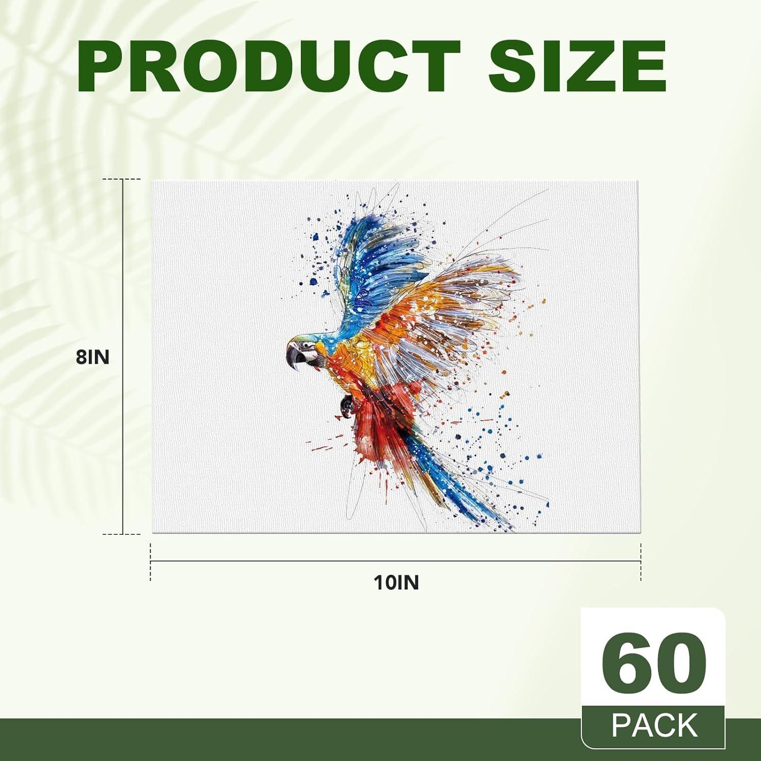 imageESRICH 3x3IN Small Canvases for Painting 32 Pack Mini Canvas Boards Cotton Painting Canvas Primed Acid Free Mini Blank Canvas Panels for Oil PaintWatercolorAcrylic PaintGouacheampTempera8x10in 60pack