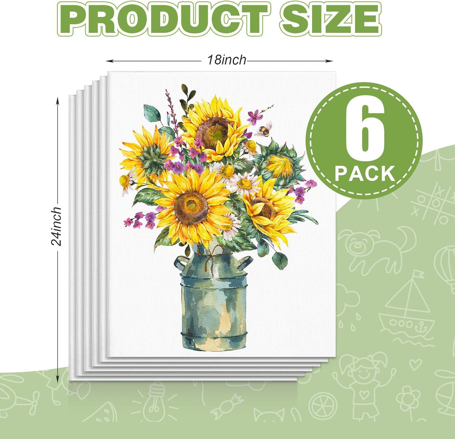 imageESRICH 3x3IN Small Canvases for Painting 32 Pack Mini Canvas Boards Cotton Painting Canvas Primed Acid Free Mini Blank Canvas Panels for Oil PaintWatercolorAcrylic PaintGouacheampTempera18x24in 6pack