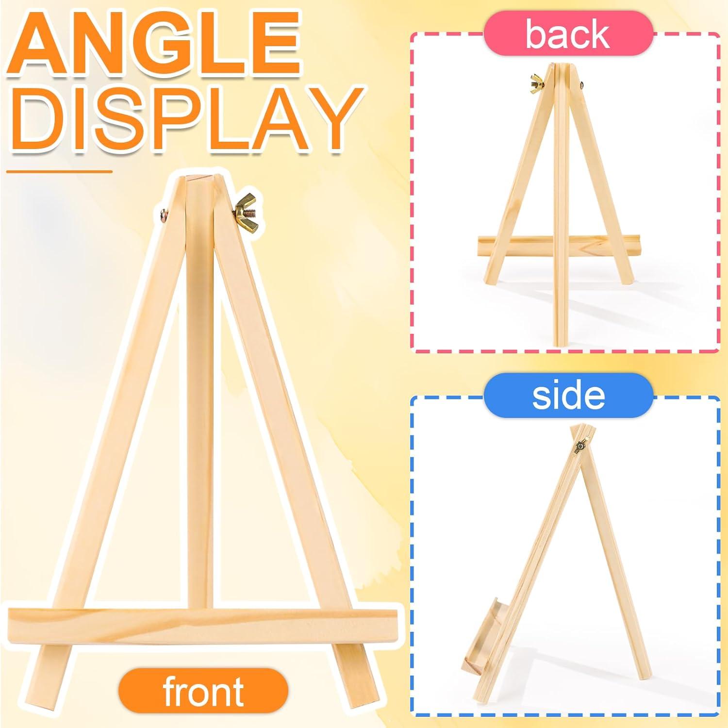 imageESRICH 4 Pack 9 Inch Wood Easels Tripod Painting Easels for Art amp Crafts Portable Canvas Holders24