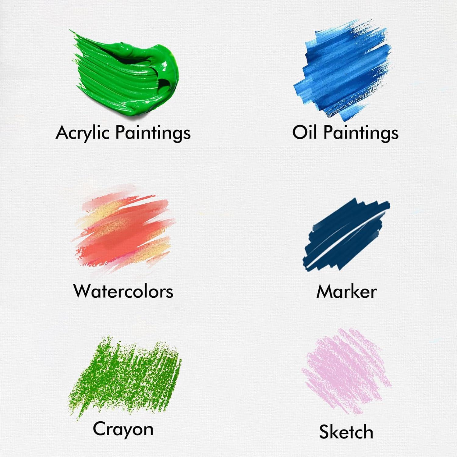 imageESRICH 48 Pack Canvas Boards for Painting 6Pcs of 4x4 4x6 5x6 6x6 8x10 10x10 9x12 11x14 Canvas for Painting Cotton Primed Blank Painting Canvas Panels for Oil Acrylic Watercolor32 pack4x4 5x5 5x7 8x10