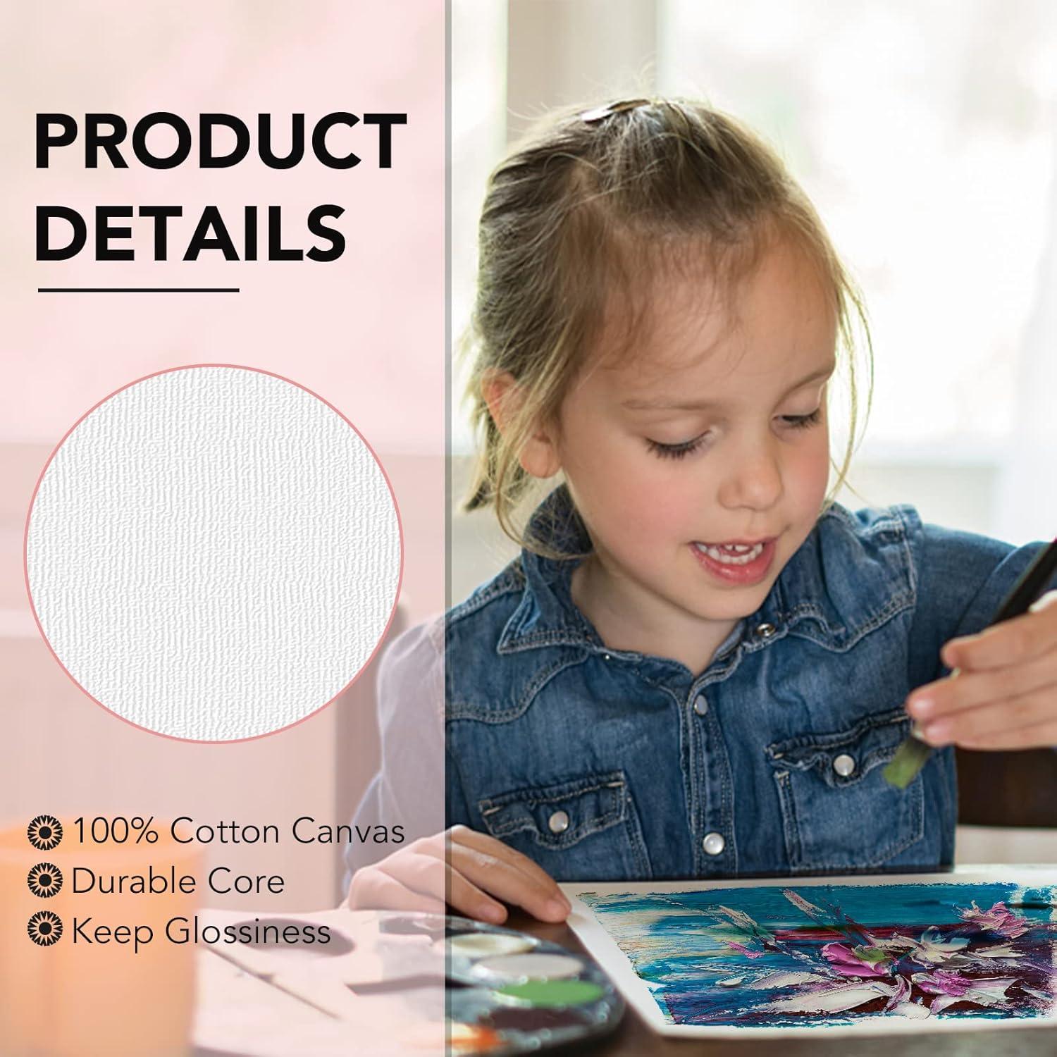 imageESRICH 48 Pack Canvas Boards for Painting 6Pcs of 4x4 4x6 5x6 6x6 8x10 10x10 9x12 11x14 Canvas for Painting Cotton Primed Blank Painting Canvas Panels for Oil Acrylic Watercolor48 Pack4x4 4x6 5x6 6x6 8x10 10x10 9x12 11x14