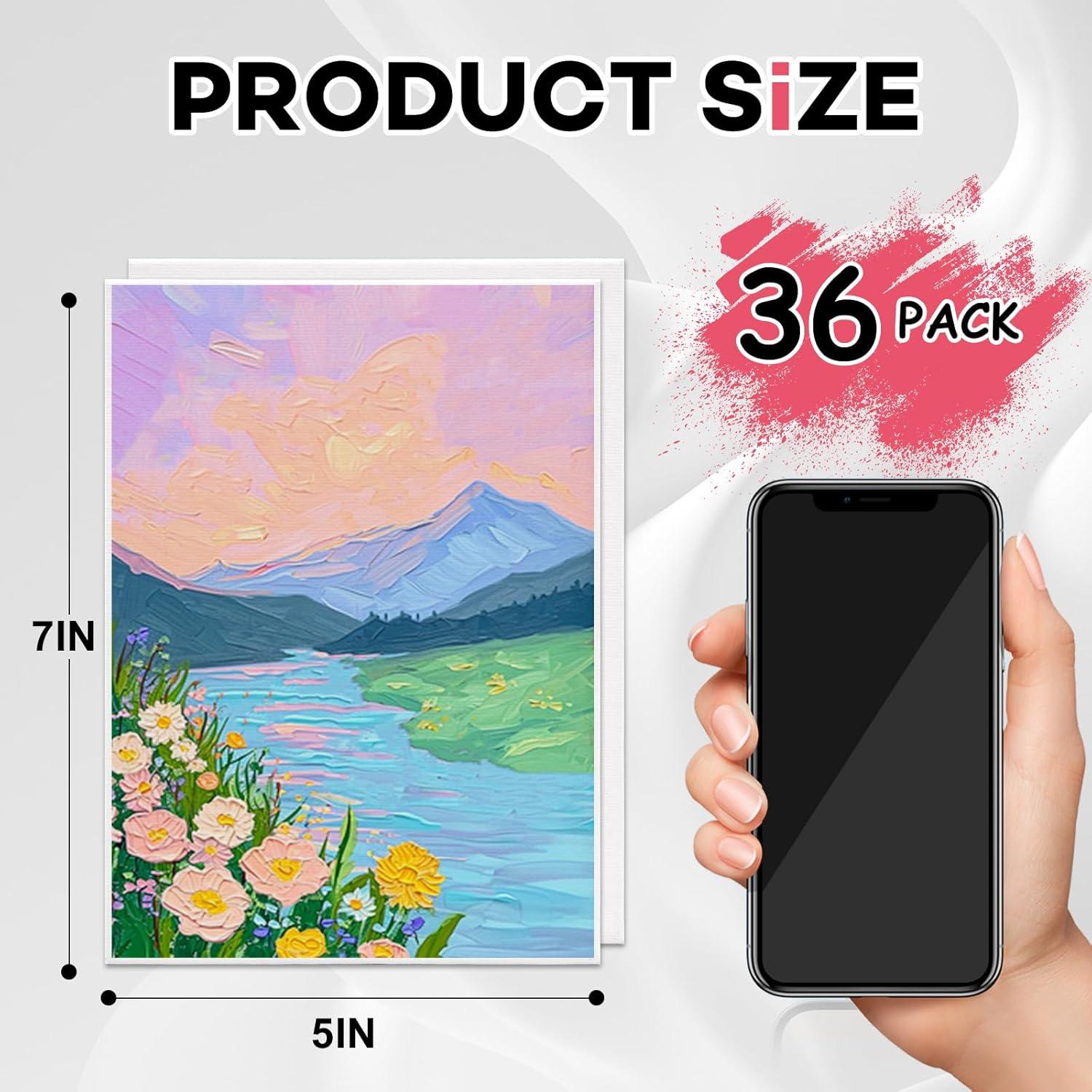 imageESRICH 8x10 Canvas for Painting 80 Pack Blank Painting Canvas Primed Cotton Canvas Boards for Painting for Oil Paint Watercolor Acrylic Paint Gouache and Tempera5x7in