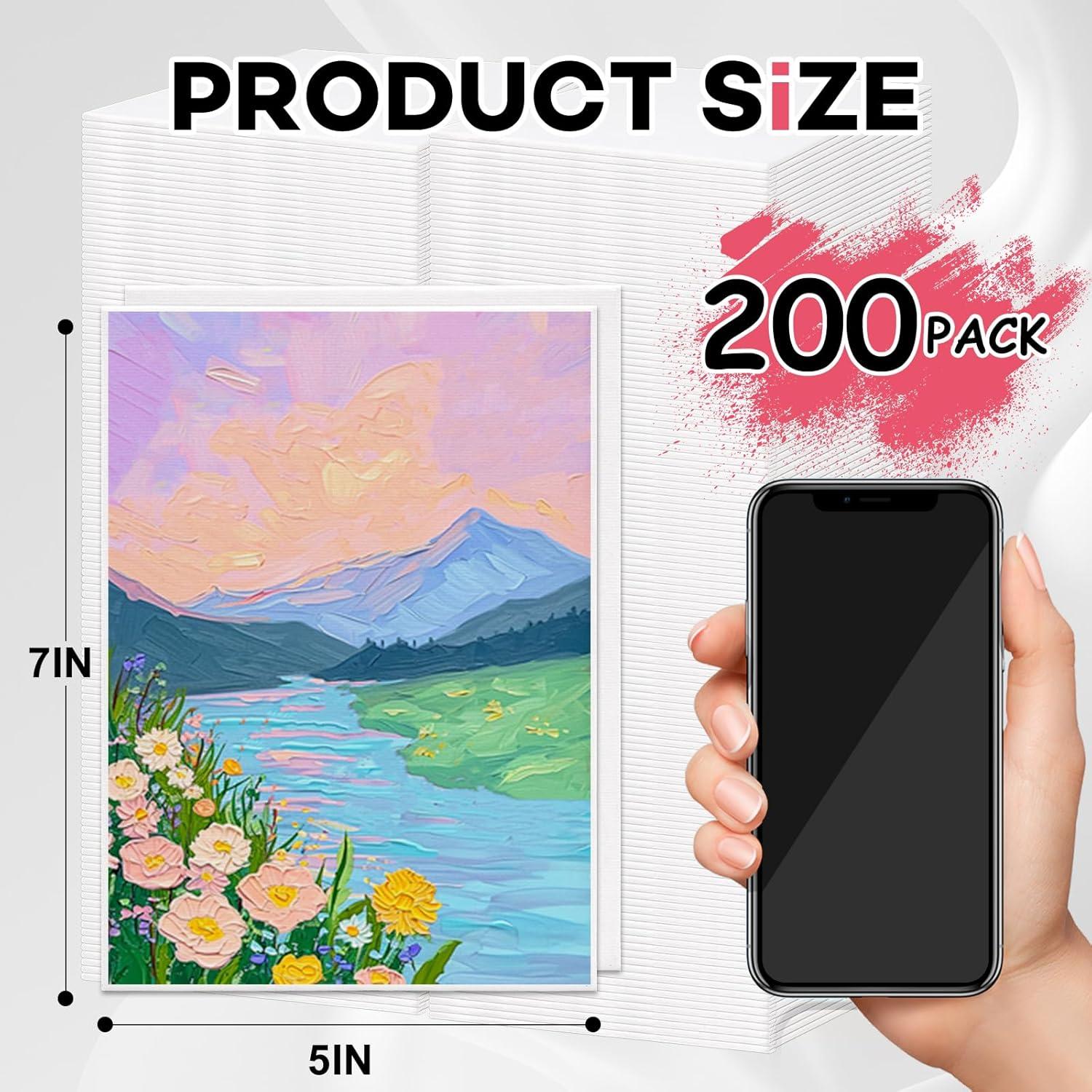 imageESRICH Canvas Boards for Painting 2 Pack Canvas for Painting 11x14 Cotton Primed Acid Free Blank Canvas Panels for Oil Paint Watercolor Acrylic Paint Gouache and Tempera57in 200pack