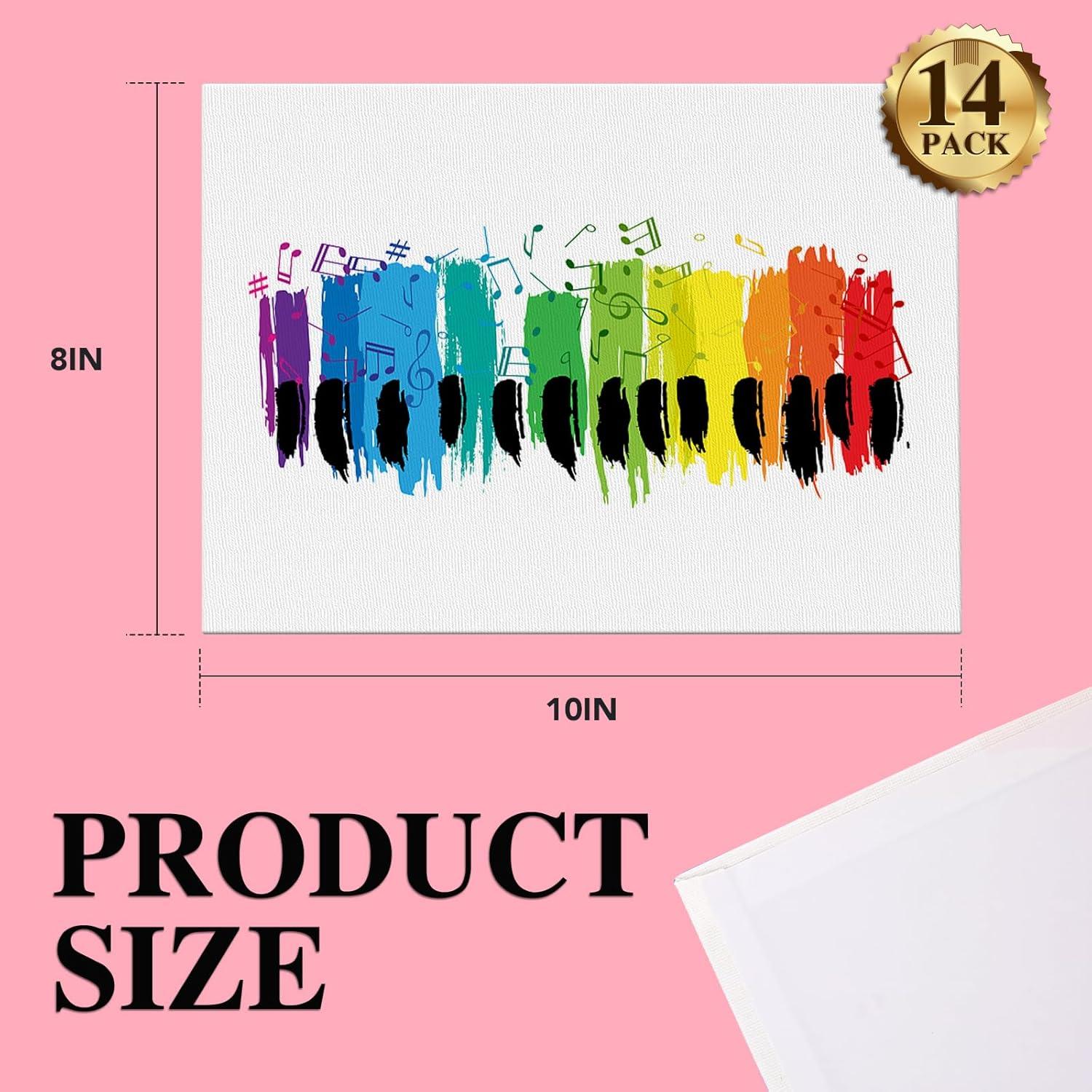 imageESRICH Canvas Boards for Painting 2 Pack Canvas for Painting 11x14 Cotton Primed Acid Free Blank Canvas Panels for Oil Paint Watercolor Acrylic Paint Gouache and Tempera810in 14pack