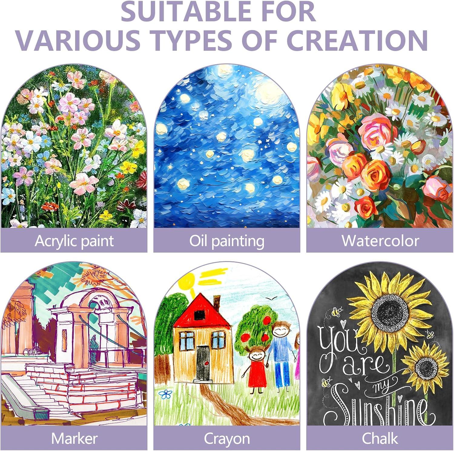 imageESRICH Canvas Boards for Painting 2 Pack Canvas for Painting 11x14 Cotton Primed Acid Free Blank Canvas Panels for Oil Paint Watercolor Acrylic Paint Gouache and Tempera1216in 3pack