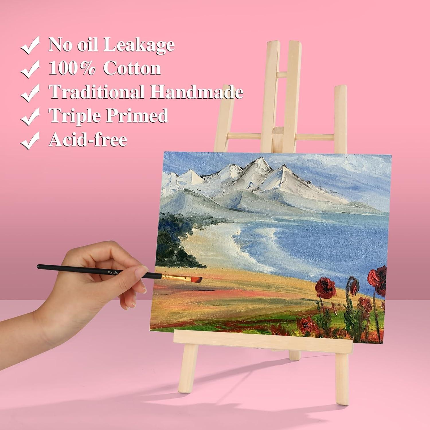 imageESRICH Canvas Boards for Painting 2 Pack Canvas for Painting 11x14 Cotton Primed Acid Free Blank Canvas Panels for Oil Paint Watercolor Acrylic Paint Gouache and Tempera810in 14pack