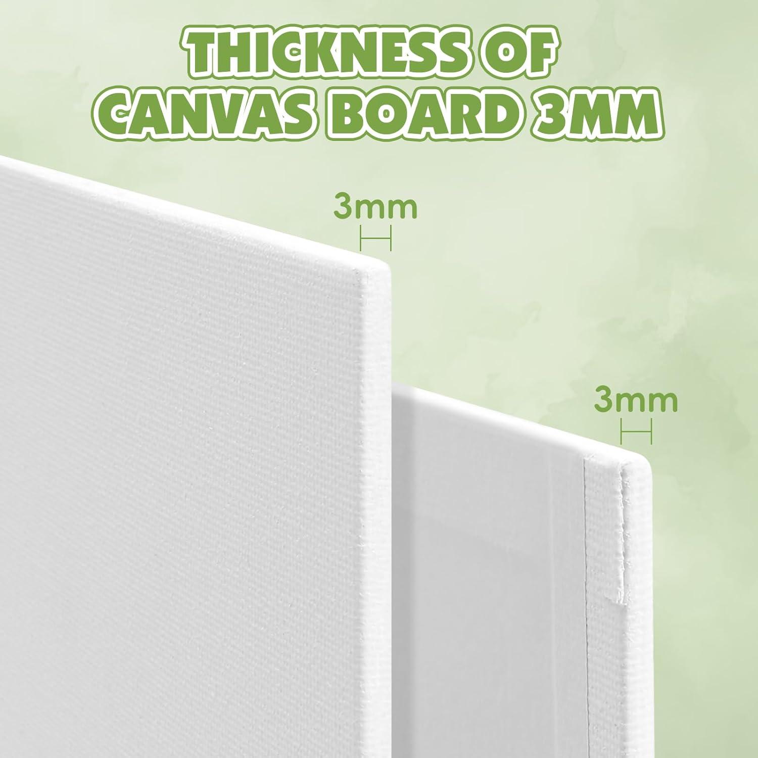 imageESRICH Canvas Boards for Painting 2 Pack Canvas for Painting 11x14 Cotton Primed Acid Free Blank Canvas Panels for Oil Paint Watercolor Acrylic Paint Gouache and Tempera1620in 6pack