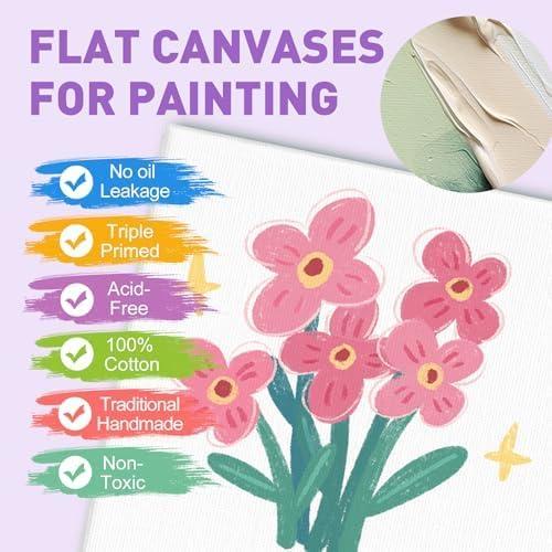 ESRICH Canvas Boards for Painting, 7 Pack Canvases for Painting 11×14 ...