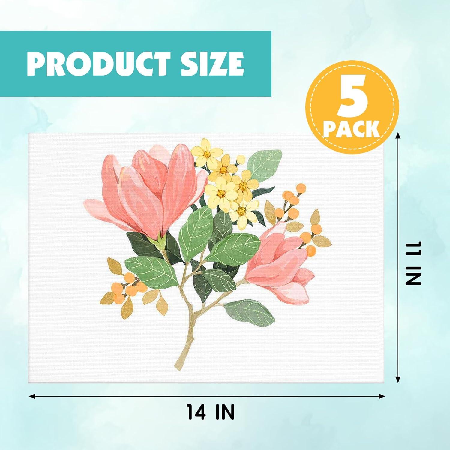 imageESRICH Linen Canvas for Painting 8x10 5 Pack Professional Linen Canvas Panels 8x10 Primed Acid Free Blank Canvas Boards for Painting for Artists PaintersLinen canvas5p11x14in