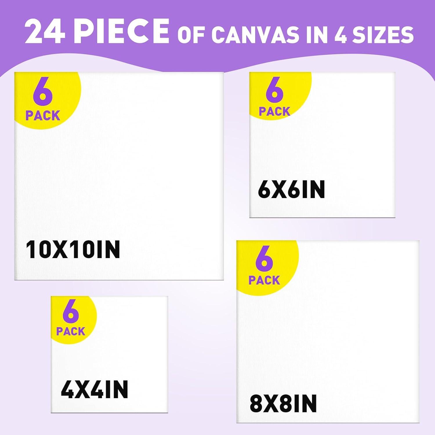 ESRICH Linen Canvas for Painting 8×10, 5 Pack Professional Linen Canvas ...