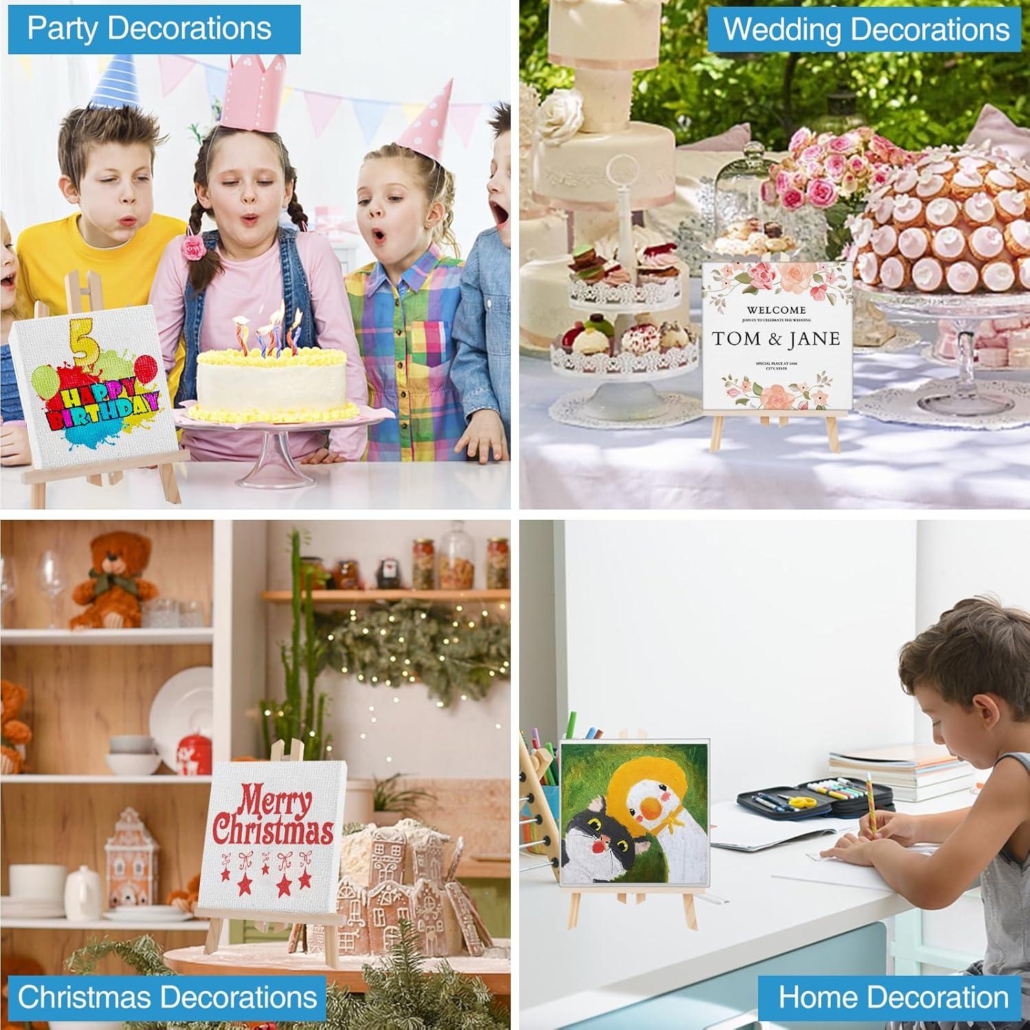 imageESRICH Mini Canvases for Painting Canvas in Bulk 32Pack 3x3In 25In Profile Small Square Canvas Blank Canvases are Great for School Projects and Kids Birthday Parties Home Decor Project4x4in100 Packs