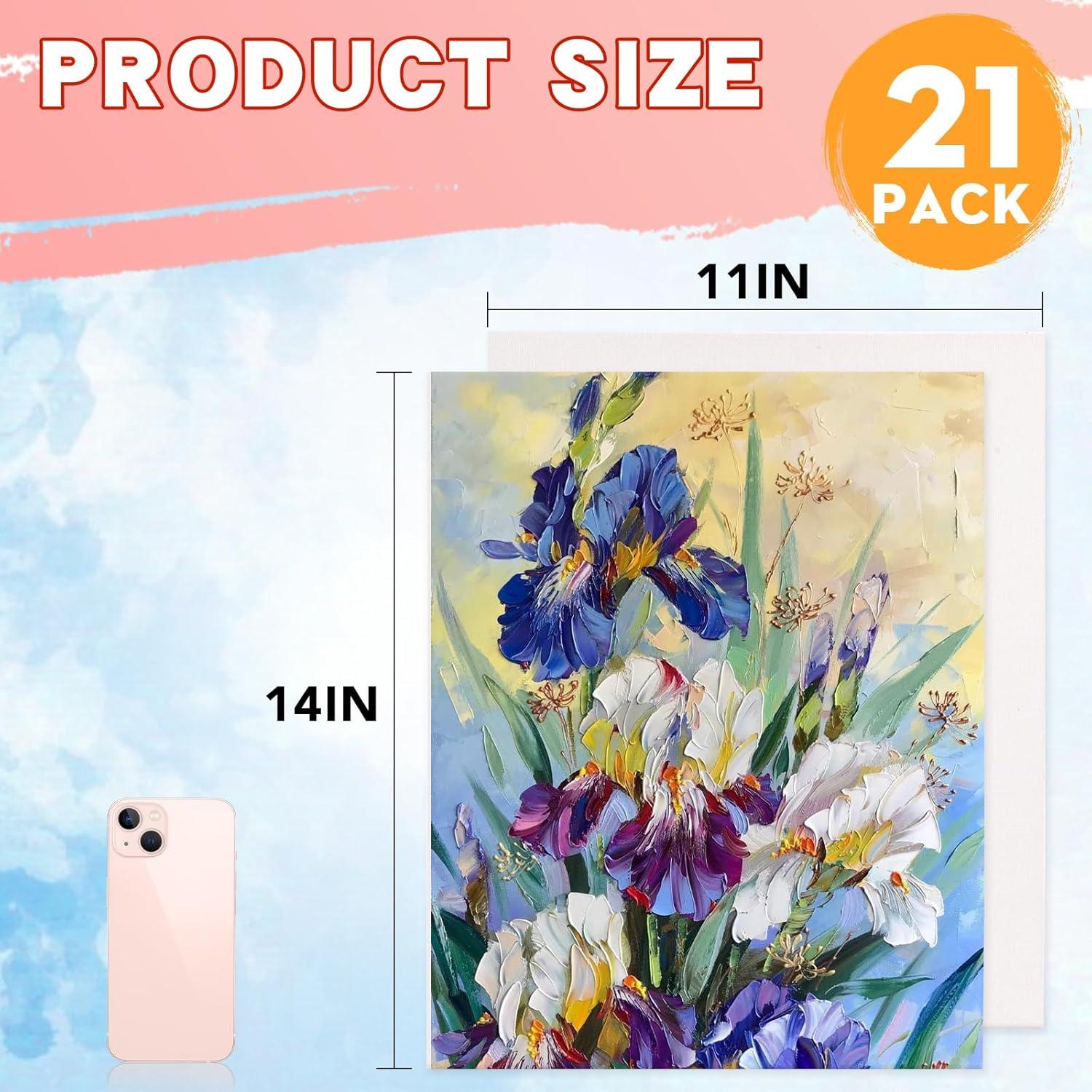 ESRICH Small Canvases for Painting 5x7IN, 96 Pack Mini Canvases for ...