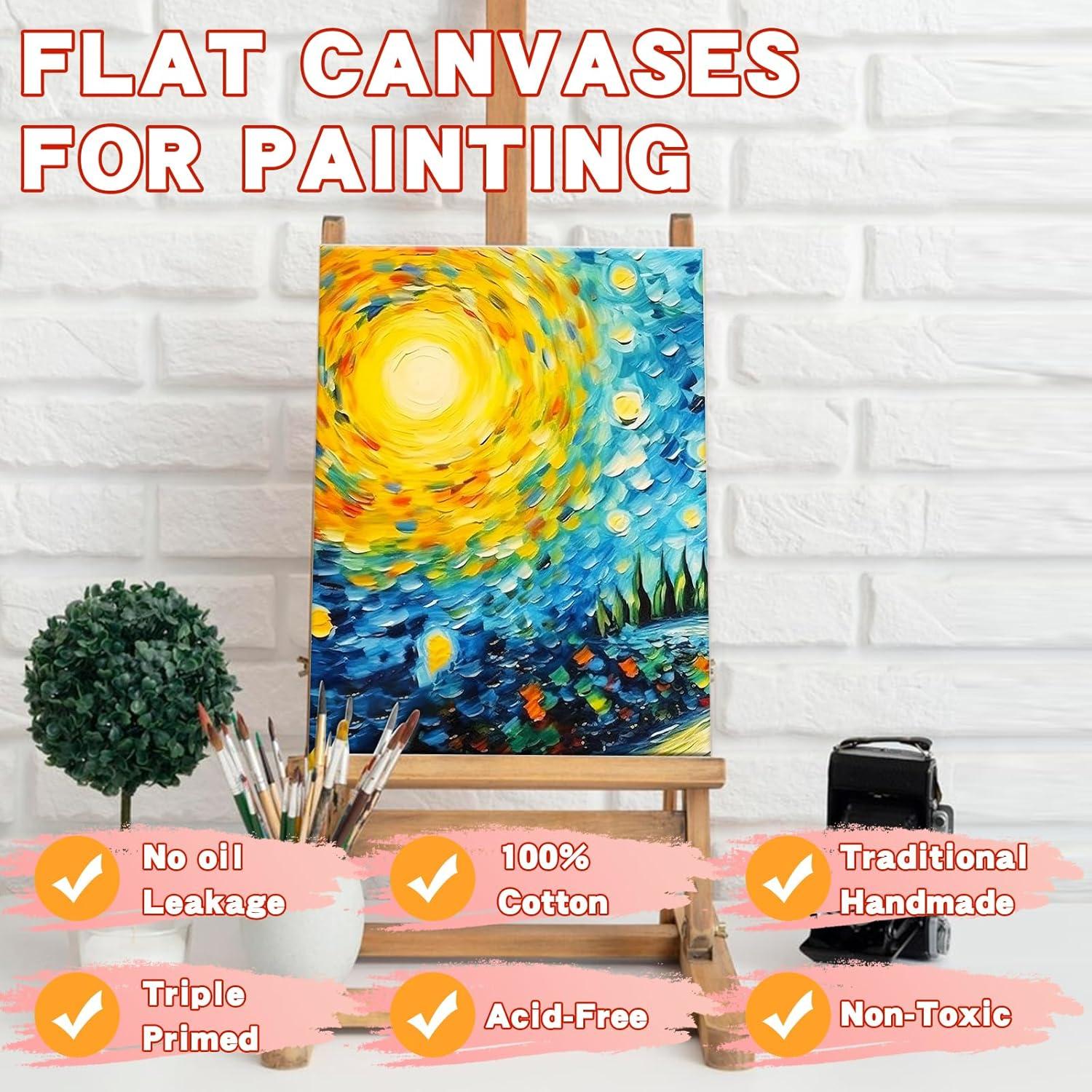 ESRICH Small Canvases for Painting 5x7IN, 96 Pack Mini Canvases for ...