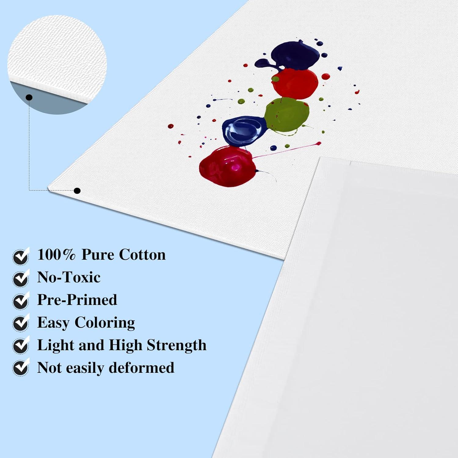 ESRICH Small Canvases for Painting 5x7IN, 96 Pack Mini Canvases for ...