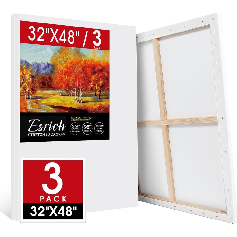 image20 Pack Canvases for Painting with 8x10 Painting Canvas for Oil amp Acrylic Paint32x48in3Pack