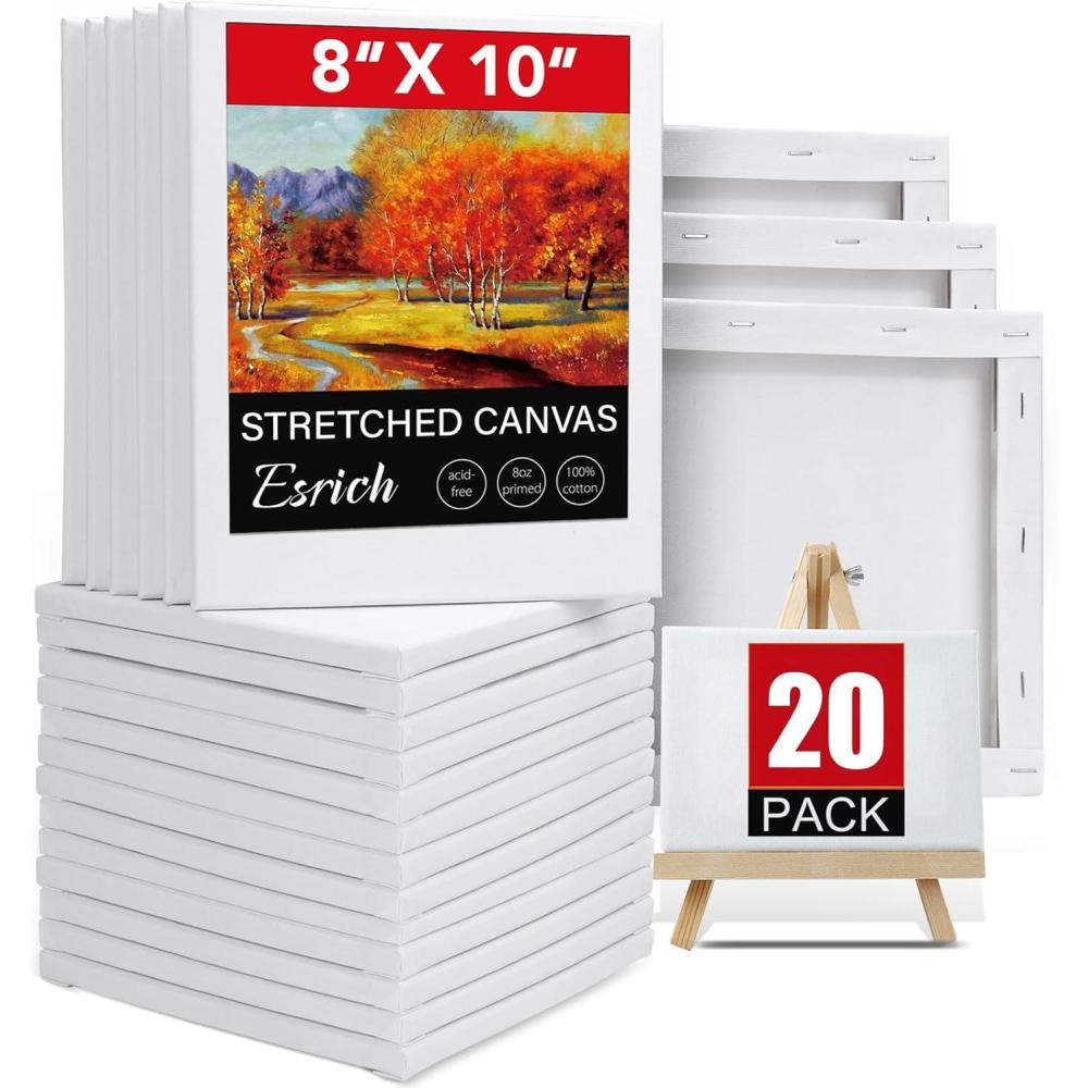 image20 Pack Canvases for Painting with 8x10 Painting Canvas for Oil amp Acrylic Paint8x10in20Pack