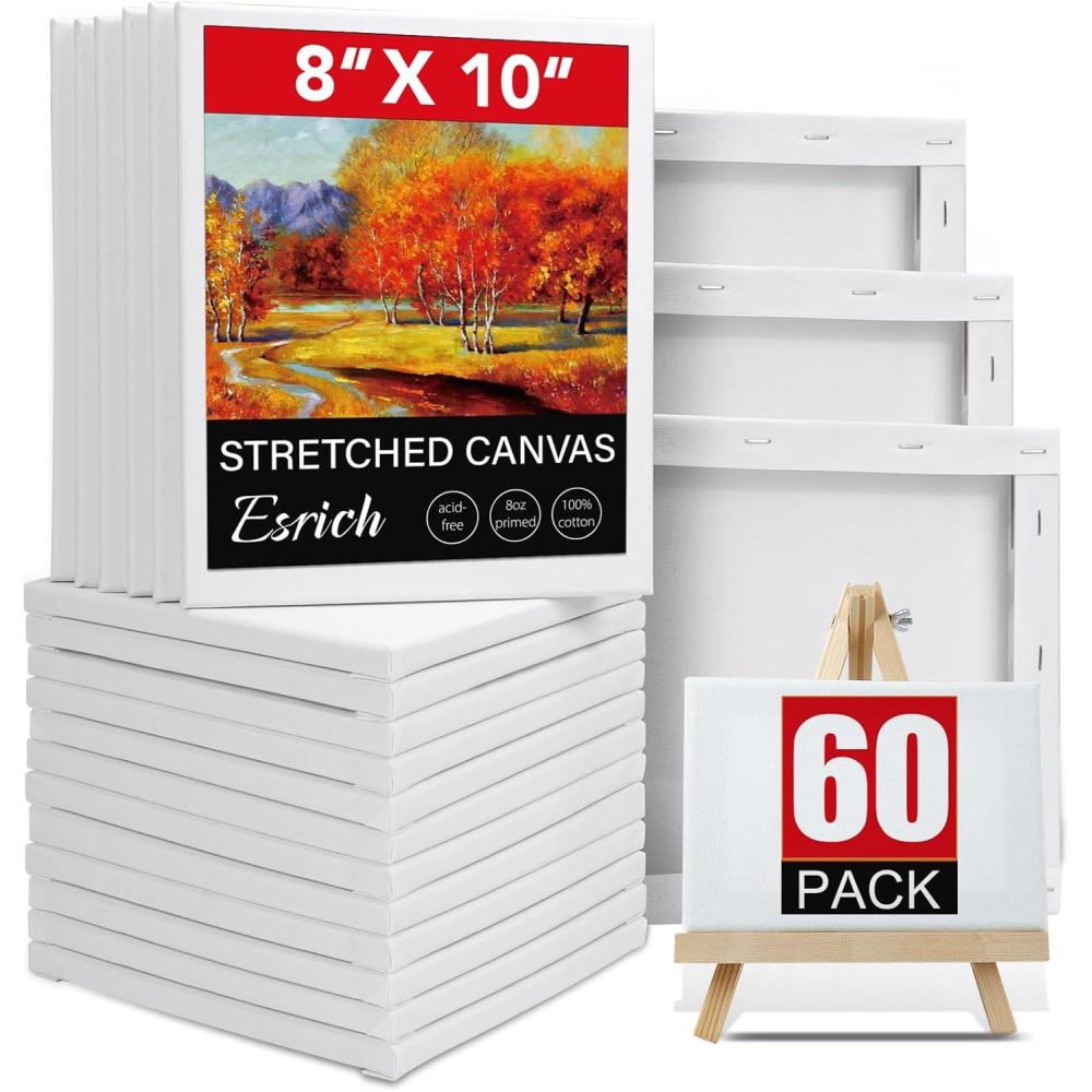 image20 Pack Canvases for Painting with 8x10 Painting Canvas for Oil amp Acrylic Paint8x10in60Pack