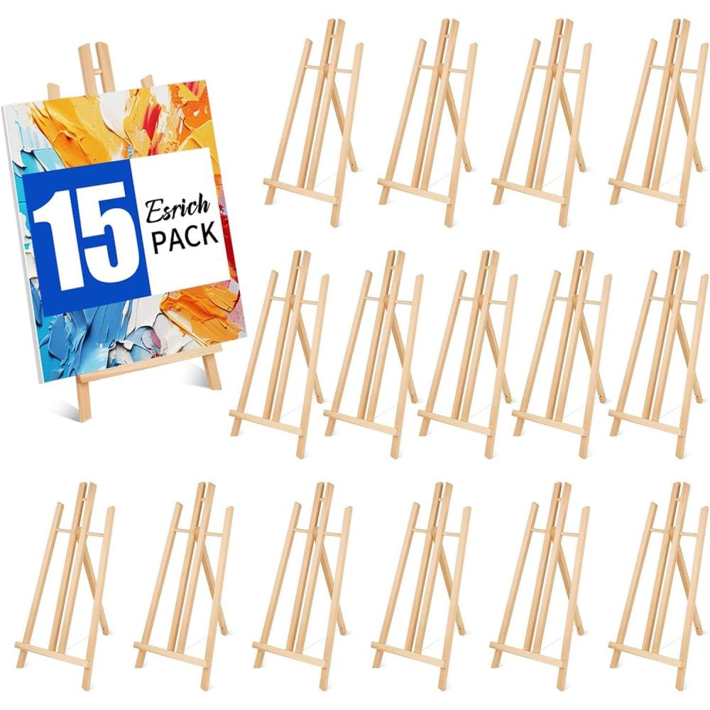 imageESRICH 2pcs 17 Inch Tabletop Easels Easel Stand for PaintingTripod Painting Party Easel Kids Student Desktop Easel for PaintingPaint Easel for Canvas Paint15
