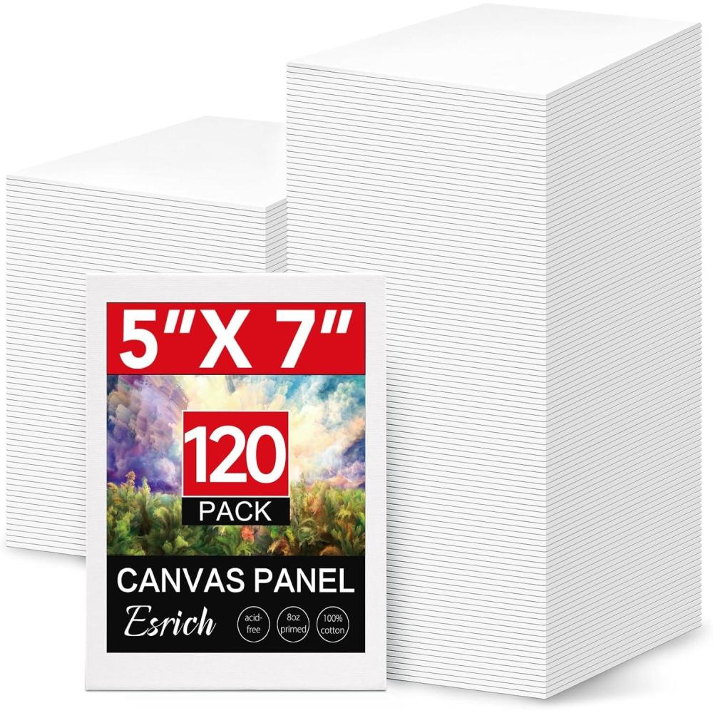 ESRICH 3x3IN Small Canvases for Painting, 32 Pack Mini Canvas Boards ...