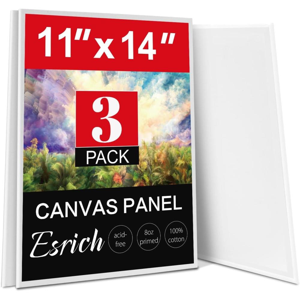 ESRICH Canvas Boards for Painting, 7 Pack Canvases for Painting 11×14 ...