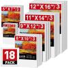 18 Packs - 6 Sizes (3 of Each)