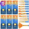 imageESRICH Paint Brushes Set20 Pack 240 Pcs Nylon Hair Paintbrushes RoundPointed Tip Paint BrushArtist Paint Brushes for Acrylic PaintingAcrylic Oil Watercolor Face ArtsKids Adult Drawing72p