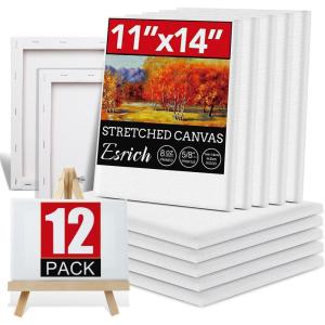 20 Pack Canvases for Painting with 8×10, Painting Canvas for Oil & Acrylic Paint.(11x14in-12Pack)
