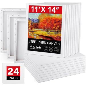 20 Pack Canvases for Painting with 8×10, Painting Canvas for Oil & Acrylic Paint.(24 Packs-1Size( 11*14in))