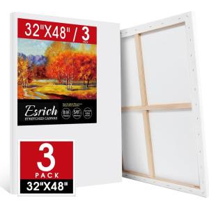 20 Pack Canvases for Painting with 8×10, Painting Canvas for Oil & Acrylic Paint.(32x48in-3Pack)