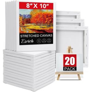 20 Pack Canvases for Painting with 8×10, Painting Canvas for Oil & Acrylic Paint.(8x10in-20Pack)