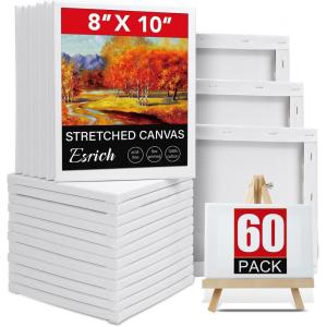20 Pack Canvases for Painting with 8×10, Painting Canvas for Oil & Acrylic Paint.(8x10in-60Pack)