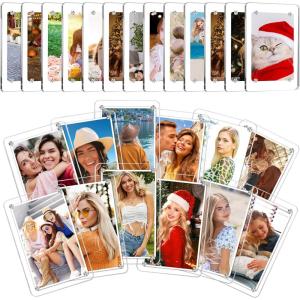 ESRICH 12 Pack-Acrylic Fridge Magnetic Frame, Mini Picture Frames, Double Sided Photo Magnet Frames for Refrigerator,Mini Clear Picture Frame, Gifts (2.36 x 3.54Inch)(25pack)