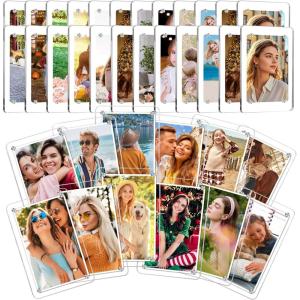 ESRICH 12 Pack-Acrylic Fridge Magnetic Frame, Mini Picture Frames, Double Sided Photo Magnet Frames for Refrigerator,Mini Clear Picture Frame, Gifts (2.36 x 3.54Inch)(36pack)